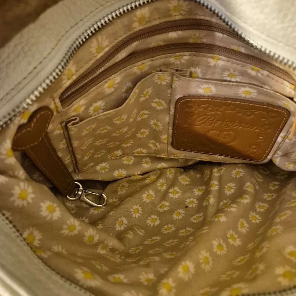 Brighton Cream and Tan Floral Interior Bag - Picture 4 of 4